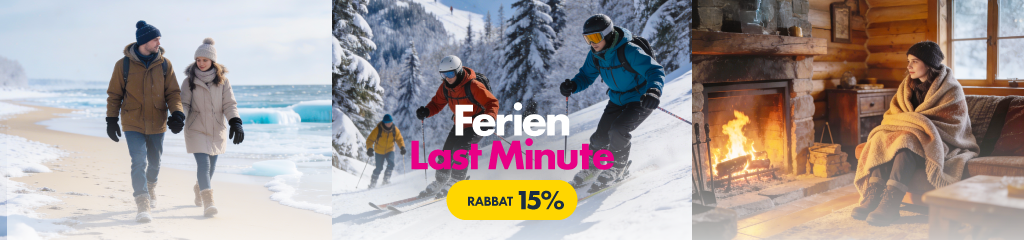 Buchen Sie Last-Minute-Winterferien und sichern Sie sich 15 % Rabatt mit dem Code WINTER15