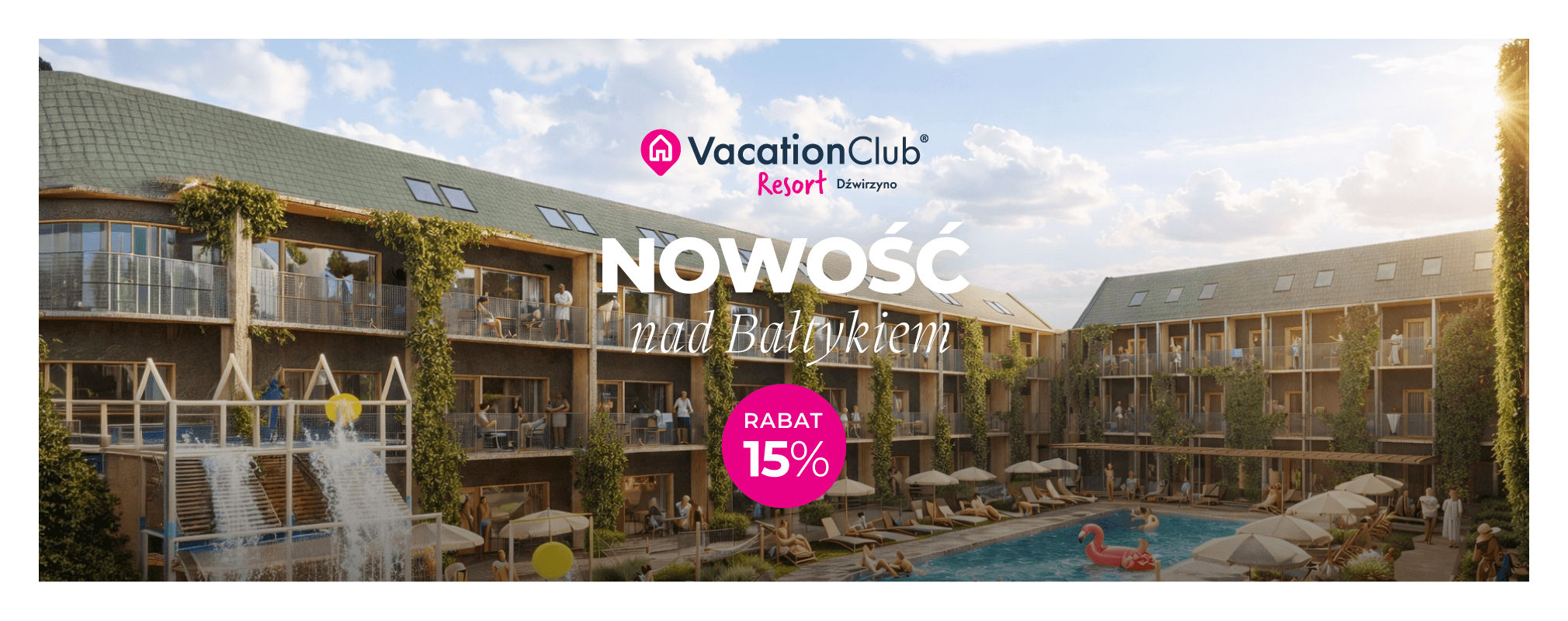 Nowy resort nad Bałtykiem: basen, atrakcje dla dzieci i -15% rabatu. Rezerwuj pobyt od 1 lipca 2026