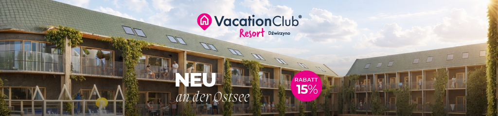Neues Resort an der Ostsee: Pool, Kinderattraktionen und -15% Rabatt. Buchen Sie Ihren Aufenthalt ab dem 1. Juli 2026.