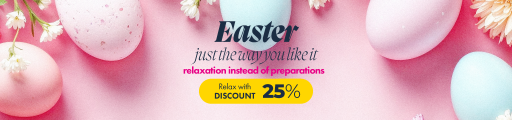 Stress-free Easter – apartments with meals by the sea, in the mountains, or in Masuria. Enjoy 25% off (code: EASTER25)